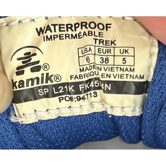 KAMIK Unisex Hiking Shoes Canadian Outdoor Athletic Waterproof ToggleLace W6 NEW - Picture 12 of 12